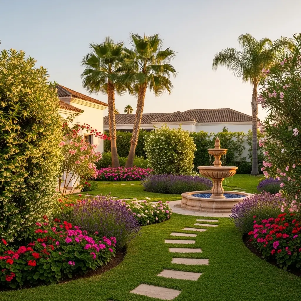 Aménagement paysager complet d'une villa à Val Fleuri Tanger — réalisation Azhar Jardins