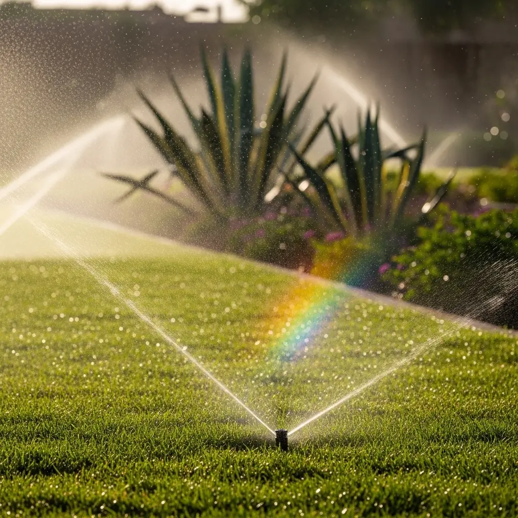 Installation d'un système d'arrosage automatique dans un jardin à Tanger